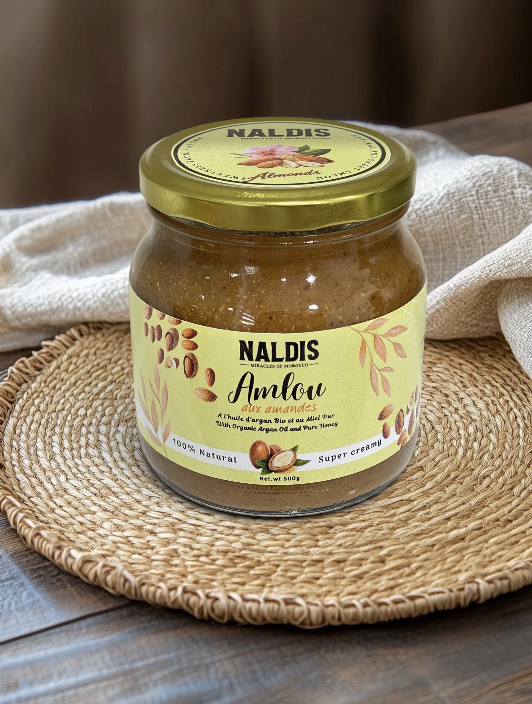 Photoroom_20260610_185939 Amlou Artisanal aux Amandes - Huile d'Argan Bio & Miel Pur – Image 1